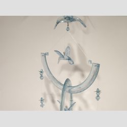 Vindspil Uro - Stor Uro Med Bl Kolibrier - 57,5cm