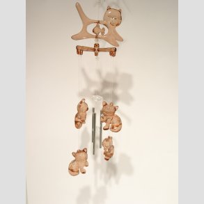 Vindspil Uro - Uro Med Brun Katte - Stor 45cm