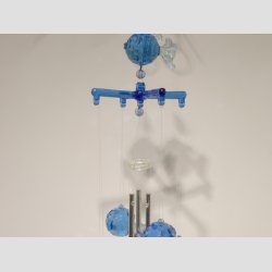 Vindspil Uro - Uro Med Bl Kugle Fisk - Stor 45cm