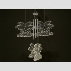 Vindspil Uro - Uro med Klare Delfiner - Stor 45cm