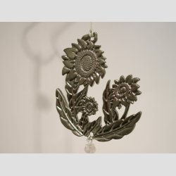 Vindklokker - Stl Vindspil Uro - Forslvet Blomster - 45cm