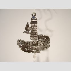 Vindspil - Stl Vindspil Uro - Forslvet Lysfyr - 45cm