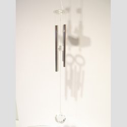 Vindspil - Stl Vindspil Uro - Forslvet Lysfyr - 45cm