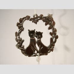 Vind Klokker - Stl Vindspil Uro - Forslvet Katte - 45cm