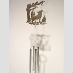 Vindklokker - Stl Vindspil Uro - Forslvet Ulv - 60cm