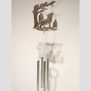 Vindklokker - Stl Vindspil Uro - Forslvet Ulv - 60cm