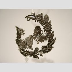 Vindklokker - Stl Vindspil Uro - Forslvet Sommerfugle - 60cm