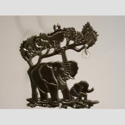 Vindklokker - Stl Vindspil Uro - Forslvet Elefanter - 60cm